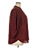 Lush 100% Polyester Animal Print Burgundy 3/4 Sleeve Blouse Size 2X - photo 4