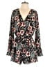 Everly 100% Polyester Floral Black Romper Size M - photo 1