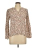 Downeast 100% Rayon Print Ivory Long Sleeve Blouse Size L - photo 1