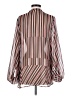 CAbi 100% Polyester Stripes Brown Long Sleeve Blouse Size S - photo 2