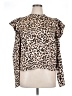 Forever 21 Plus 100% Polyester Animal Print Brown Long Sleeve Blouse Size 0X - photo 1