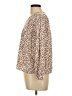 Downeast 100% Rayon Print Ivory Long Sleeve Blouse Size L - photo 5