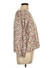 Downeast 100% Rayon Print Ivory Long Sleeve Blouse Size L - photo 4