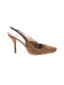 Nine West 100% Leather Tan Heels Size 7 1/2 (wide) - photo 1