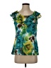AGB 100% Polyester Teal Sleeveless Blouse Size S - photo 1