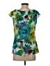 AGB 100% Polyester Teal Sleeveless Blouse Size S - photo 2