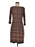 Wisp Print Brown Casual Dress Size 8 - photo 1