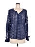 Rebecca Taylor Blue Long Sleeve Blouse Size 6 - photo 1