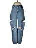 Zara Hearts Blue Jeans Size 8 - photo 1