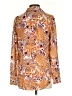 Pilcro 100% Viscose Paisley Orange Long Sleeve Button-Down Shirt Size XS - photo 2