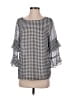 Calvin Klein 100% Polyester Gray 3/4 Sleeve Blouse Size XS - photo 1
