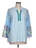 Vilagallo Blue 3/4 Sleeve Blouse Size 48 - photo 1