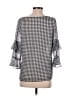 Calvin Klein 100% Polyester Gray 3/4 Sleeve Blouse Size XS - photo 2