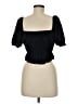 Roxy 100% Viscose Black Short Sleeve Top Size M - photo 2