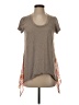 Sachin + Babi Floral Solid Brown Short Sleeve Top Size S - photo 1
