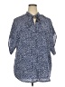 Shein Curve 100% Polyester Blue 3/4 Sleeve Blouse Size 18 Plus (3) - photo 1