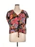 Torrid Black Short Sleeve Blouse Size 1X Plus (1) - photo 1