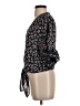 Max Studio 100% Polyester Black 3/4 Sleeve Blouse Size S - photo 5