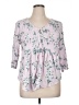Torrid 100% Rayon Pink 3/4 Sleeve Blouse Size 1X Plus (1) - photo 1