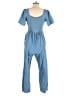 Old Navy 100% Cotton Solid Blue Jumpsuit Size S - photo 2
