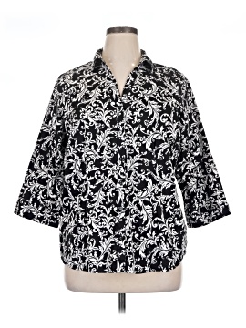 212 Collection 3/4 Sleeve Button Down Shirt