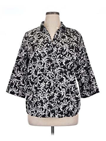 212 Collection 3/4 Sleeve Button-Down Shirt (view 1)