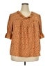 Unbranded 100% Polyester Brown 3/4 Sleeve Blouse Size 2X - photo 1