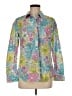 Talbots Floral Green Long Sleeve Button-Down Shirt Size M - photo 1