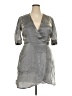 Zara 100% Polyester Metallic Silver Gray Cocktail Dress Size XXL - photo 1