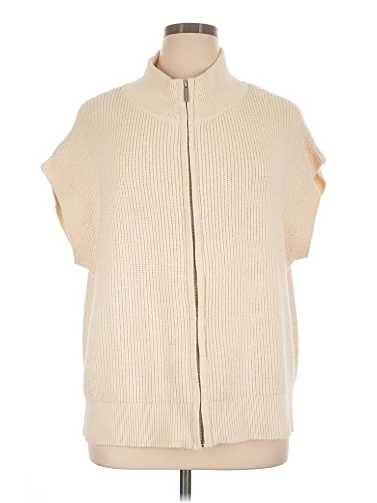 Pre-owned French Connection Sweater Vest In Tan