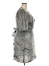 Zara 100% Polyester Metallic Silver Gray Cocktail Dress Size XXL - photo 4
