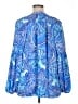 Lilly Pulitzer 100% Polyester Paisley Blue Long Sleeve Blouse Size XL - photo 2