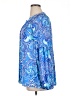 Lilly Pulitzer 100% Polyester Paisley Blue Long Sleeve Blouse Size XL - photo 5
