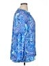 Lilly Pulitzer 100% Polyester Paisley Blue Long Sleeve Blouse Size XL - photo 4