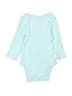 Cloud Island 100% Cotton Solid Teal Long Sleeve Onesie Size 3-6 mo - photo 2