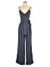 MICHAEL Michael Kors 100% Polyester Stripes Blue Jumpsuit Size S - photo 1