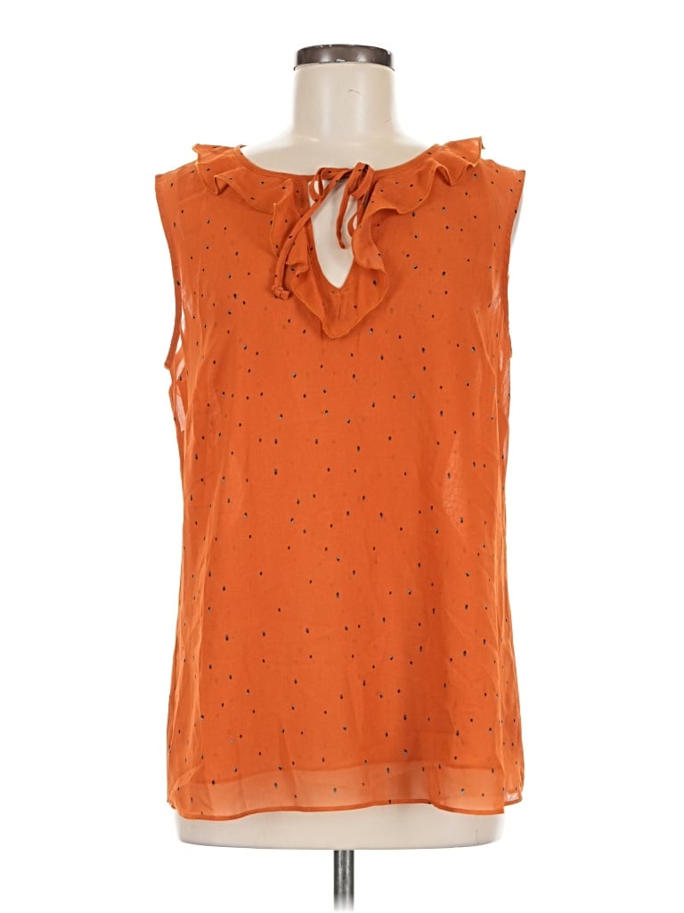 Pre-owned Cabi Sleeveless Blouse In Orange