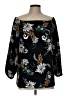 Boston Proper Black 3/4 Sleeve Blouse Size L - photo 1