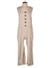 Marine Layer Solid Tan Jumpsuit Size M - photo 1