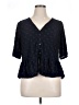 Lane Bryant Blue Short Sleeve Blouse Size 14 - 16 Plus - photo 1