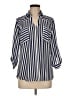 BCX 100% Polyester Stripes Blue 3/4 Sleeve Blouse Size M - photo 1