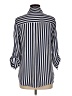 BCX 100% Polyester Stripes Blue 3/4 Sleeve Blouse Size M - photo 2