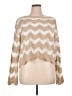 Cupshe 100% Acrylic Chevron-herringbone Tan Pullover Sweater Size XL - photo 1