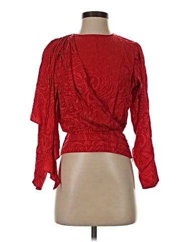 Ronny Kobo Long Sleeve Silk Top (view 1)