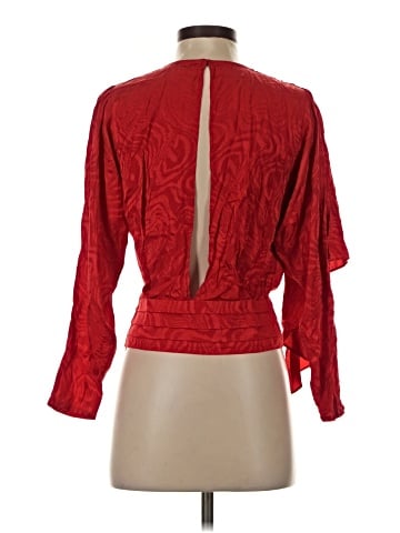 Ronny Kobo Long Sleeve Silk Top (view 2)