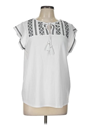 Adrianna Papell Short Sleeve Blouse (view 1)