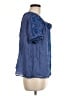 Calypso St. Barth Blue Short Sleeve Blouse Size Med (1) - photo 4