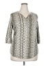 Relativity Gray 3/4 Sleeve Blouse Size 2X - photo 1