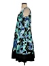 Chaps Print Blue Cocktail Dress Size 4 - photo 5
