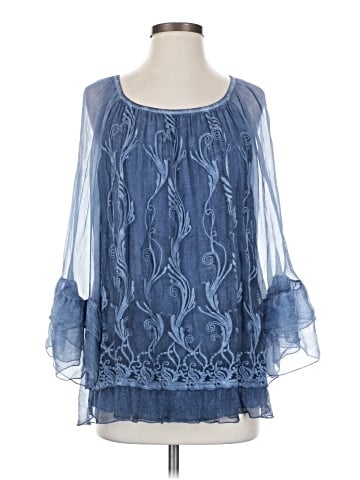 Tempo Paris 3/4 Sleeve Blouse (view 1)